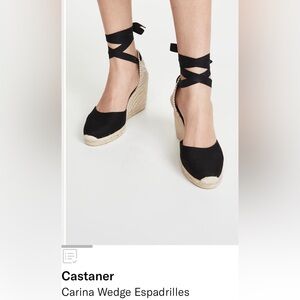 New Castañer Women's Carina Ankle Tie Espadrille Wedge - Size 39